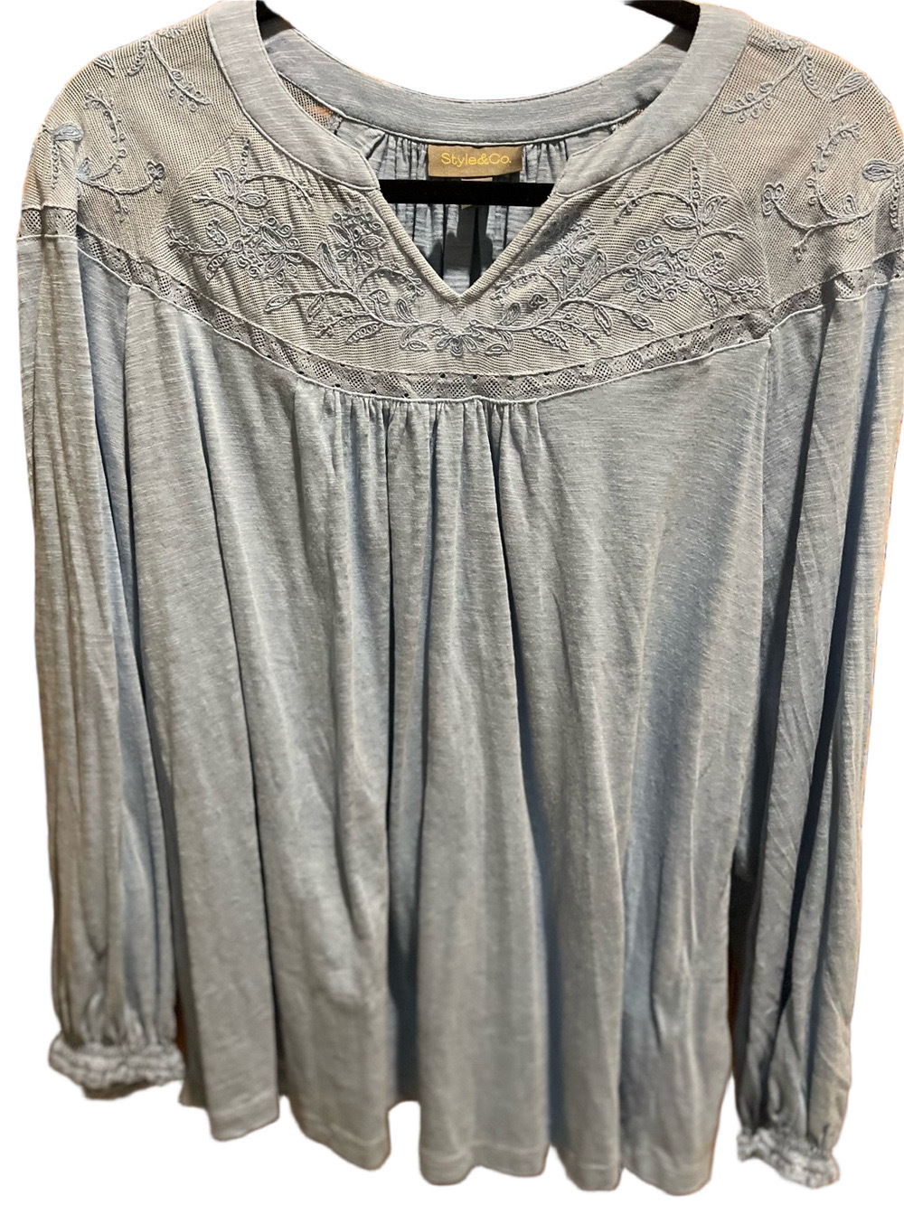 247. WOMENS STYLE & CO. 2X DETAIL TOP